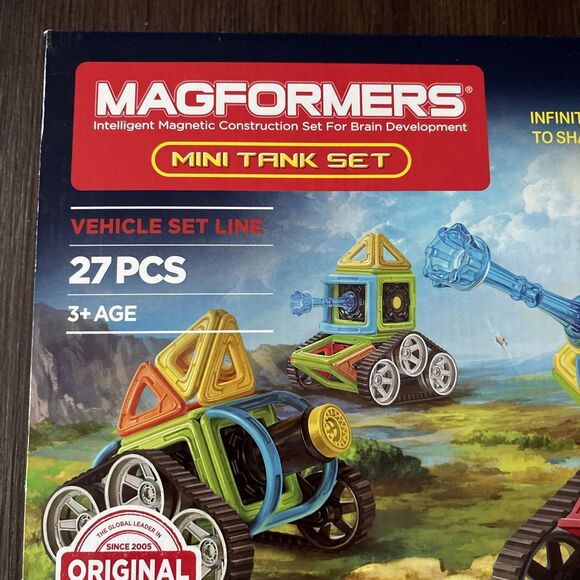 Magformers Magnetic Cruiser Mini Tank Set 27 PC 3DBrain Training 2016 STEM Retro - Picture 2 of 7